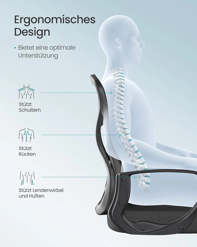 Irodai Szék Ergonomikus Hálós Forgószék, fekete