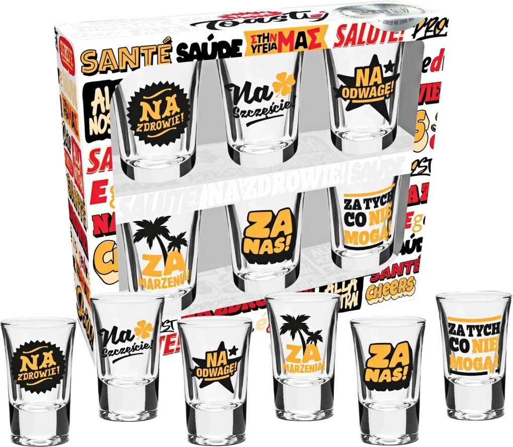 Poharak Shot On 35 ml Koccintók 6db