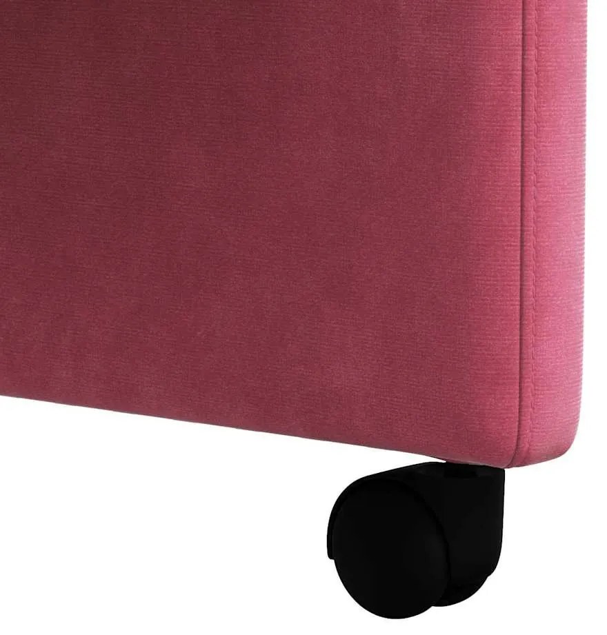 Kerekes Étkező Székek 2 pcs bordó 58 x 65 x 98 cm Bársony