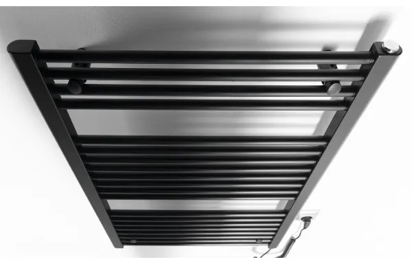 Aqualine - Fürdőszobai elektromos radiátor DIRECT-E 400W/230V 96 cm matt fekete