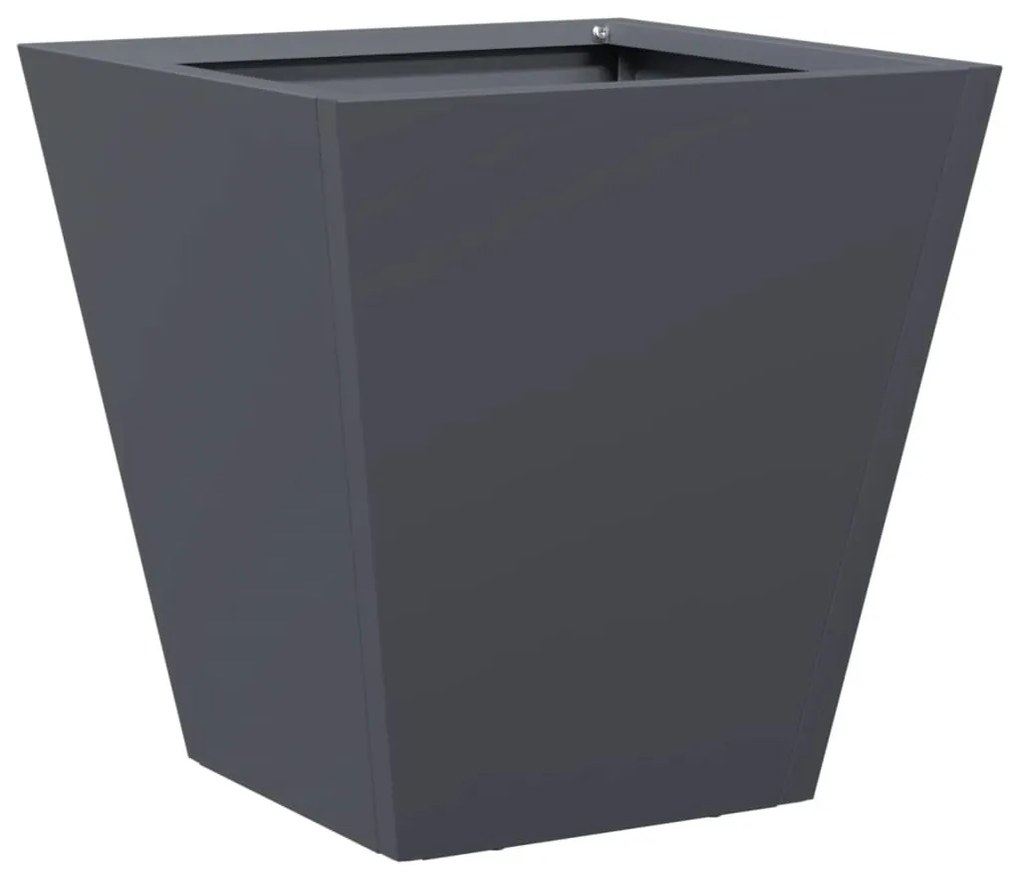2 db antracitszürke acél kerti növénytartó 30 x 30 x 30 cm