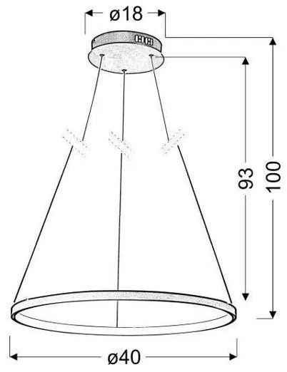LED Csillár zsinóron LUNE LED/25W/230V