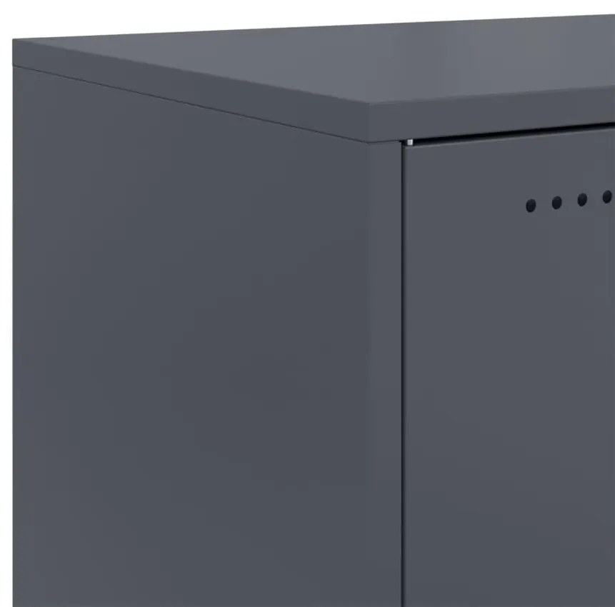 antracitszürke acél tálalószekrény 68x39x72 cm