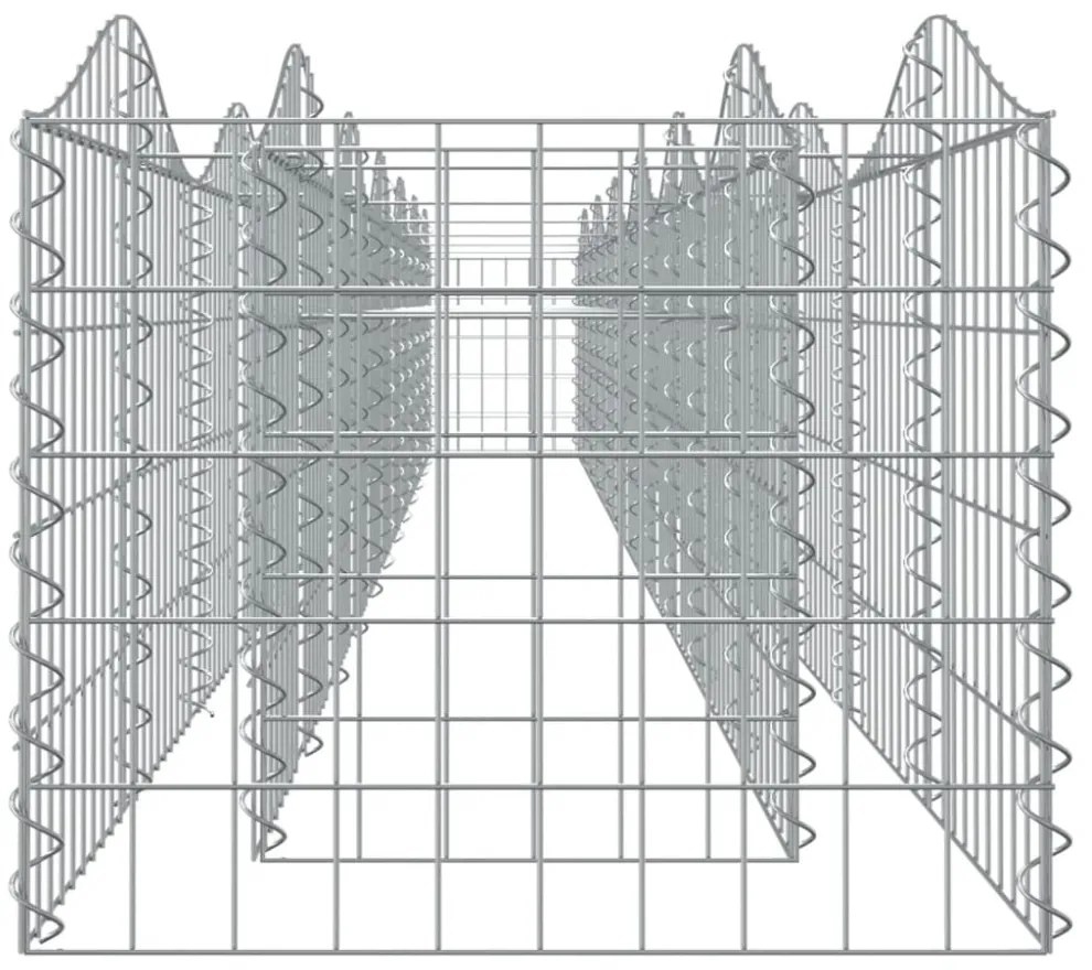 íves horganyzott vas gabion magaságyás 600x50x50 cm