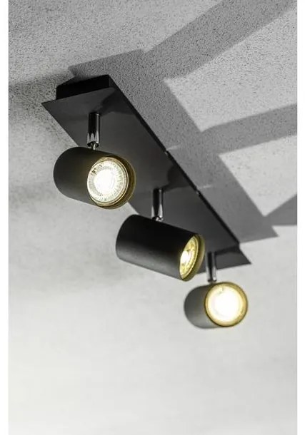 Lámpa Mennyezeti lámpatest VENETO, IP20, max. 20W, 3 x GU10, kör, fekete