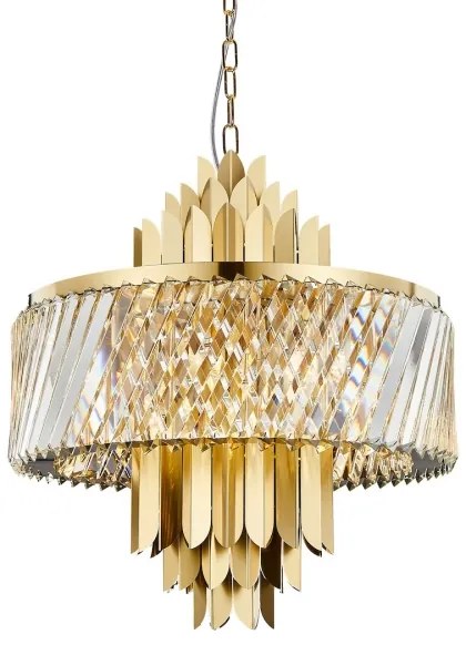 Csillár láncon MARGOT 9xE14/40W/230V átm. 55 cm arany