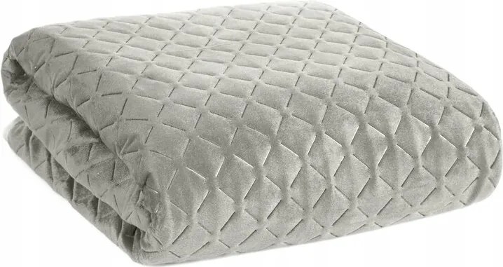 Ágytakaró 170x210 Dimon ezüst sötét geometrikus velúr