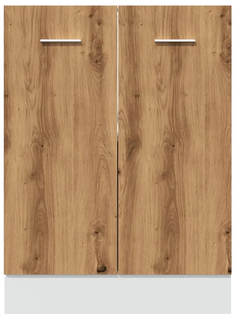 “Lyon” kézműves tölgy színű szerelt fa alsószekrény