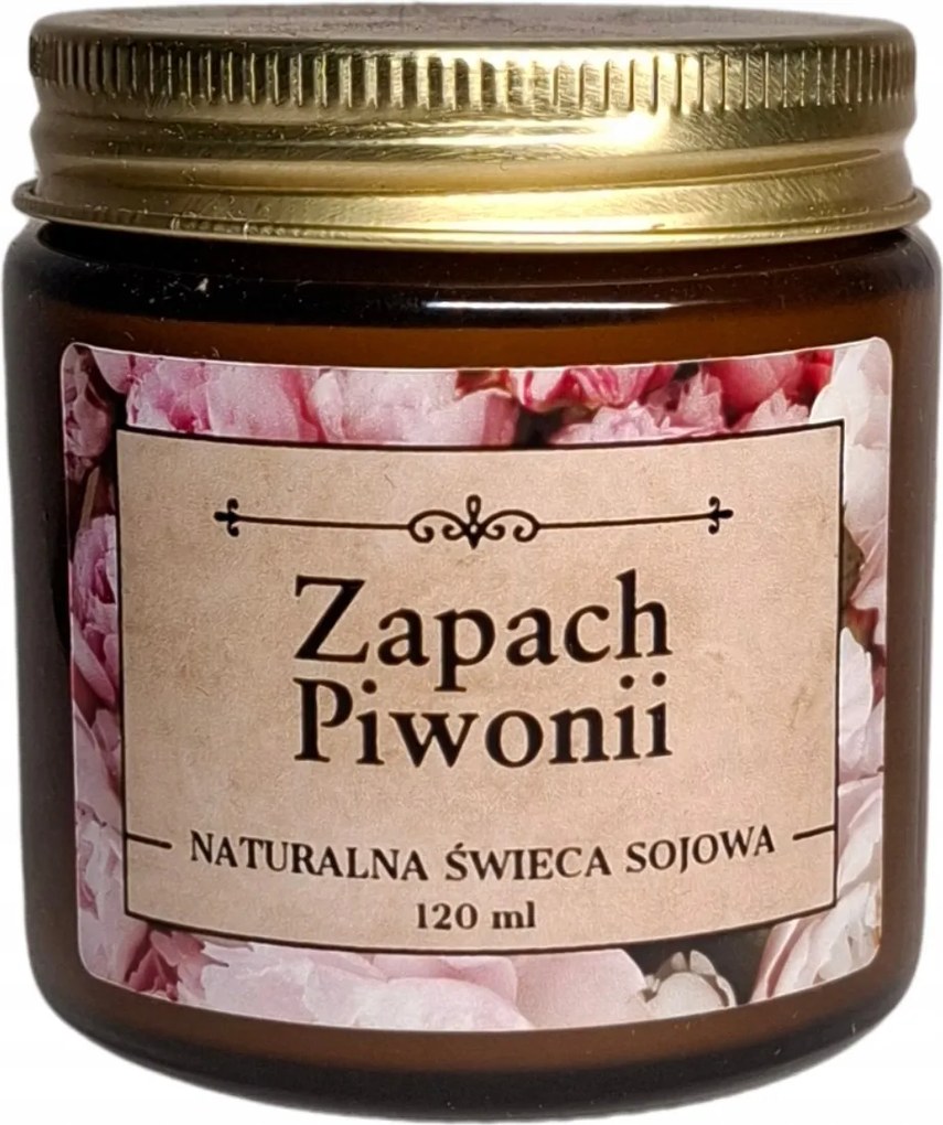 Szója illatgyertya 120 ml Bazsarózsa fa kanóc kézzel készített