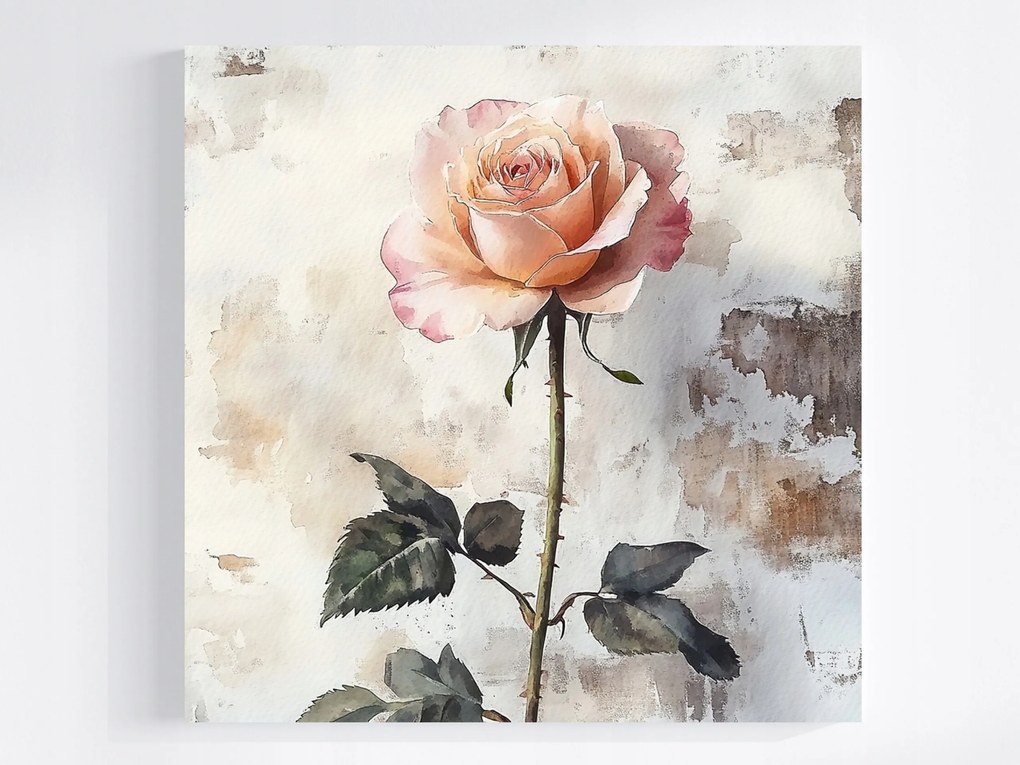 Vászonkép Canvas Fal Természet Virág Vörös Rózsa Kert 80x80