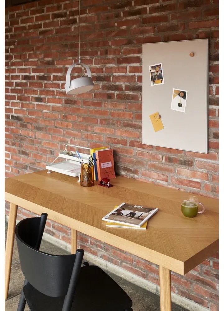 Étkezőasztal tölgyfa dekorral 80x160 cm Herringbone – Hübsch