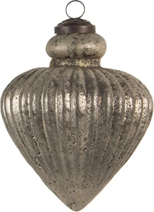 Arany-barna karácsonyi dísz patinával és kopásokkal M 10x10 cm