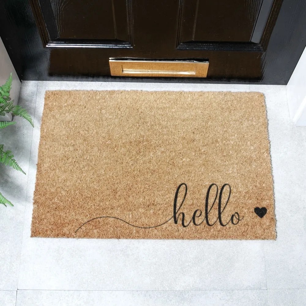 Kókuszrost lábtörlő 40x60 cm Hello Scribble – Artsy Doormats