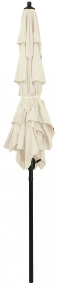 3 szintes homokszínű napernyő alumíniumrúddal 2 x 2 m