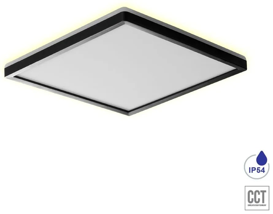 PREZENT 27313 CORDIA SQ II. Négyzetes Mennyezeti Lámpa Fehér, Fekete LED IP20