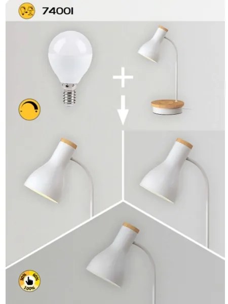 Rabalux 74001 - Állítható fényű MOSLEY érintős asztali lámpa 1xE14/25W/230V