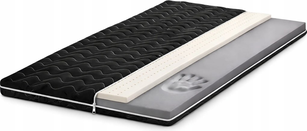 Topper Visco Latex fedőmatrac 120x195 fekete