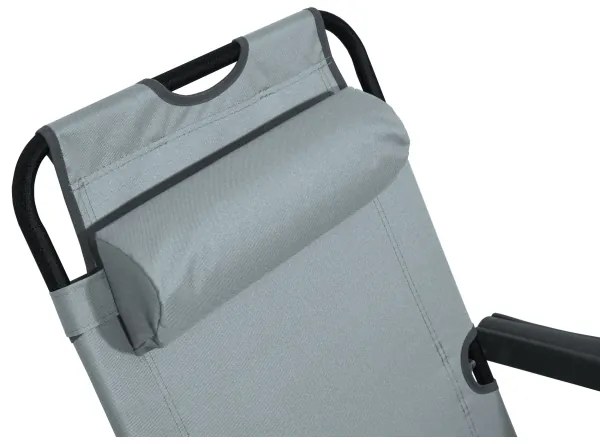 Összecsukható állítható szék szürke/fekete