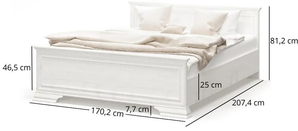 Franciaágy 160 cm Incantatos (andersen fenyő) (ágyráccsal). Akció -15%. 1116887