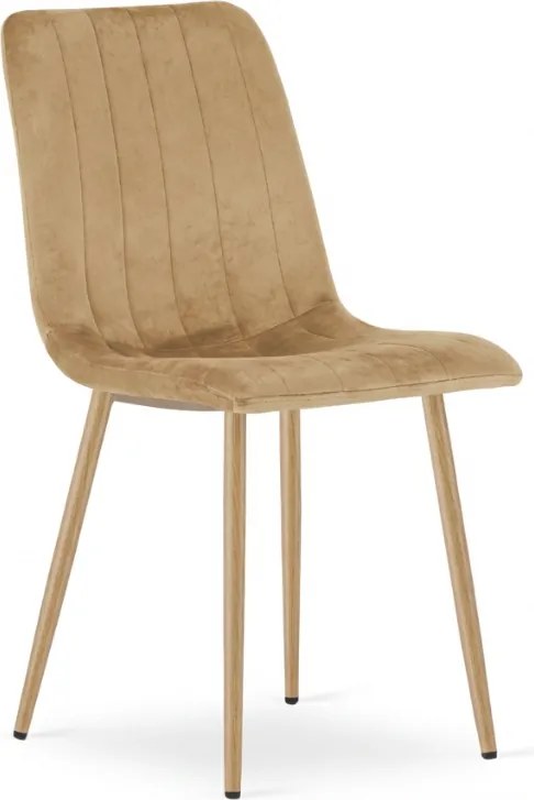 Bézs bársony szék LAVA CAMEL BEIGE