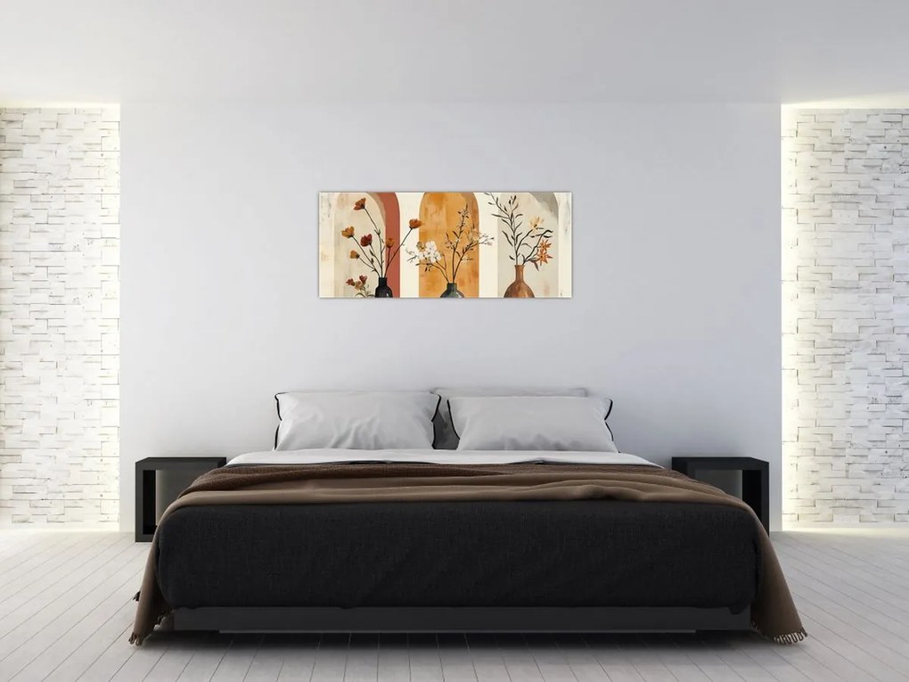 Kép - Vázák boltívekben (120x50 cm)