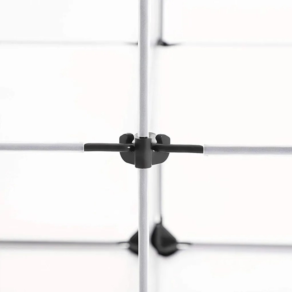 Cipőtároló doboz 9 db moduláris tárolódoboz, fehér 123x31x93cm