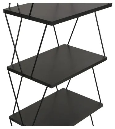 Könyvespolc BALABAN 165x48 cm antracit/fekete