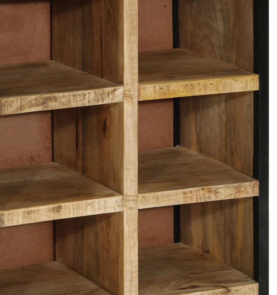 Cipőtartó 50x30x110 cm Tömör durva fa mangóból