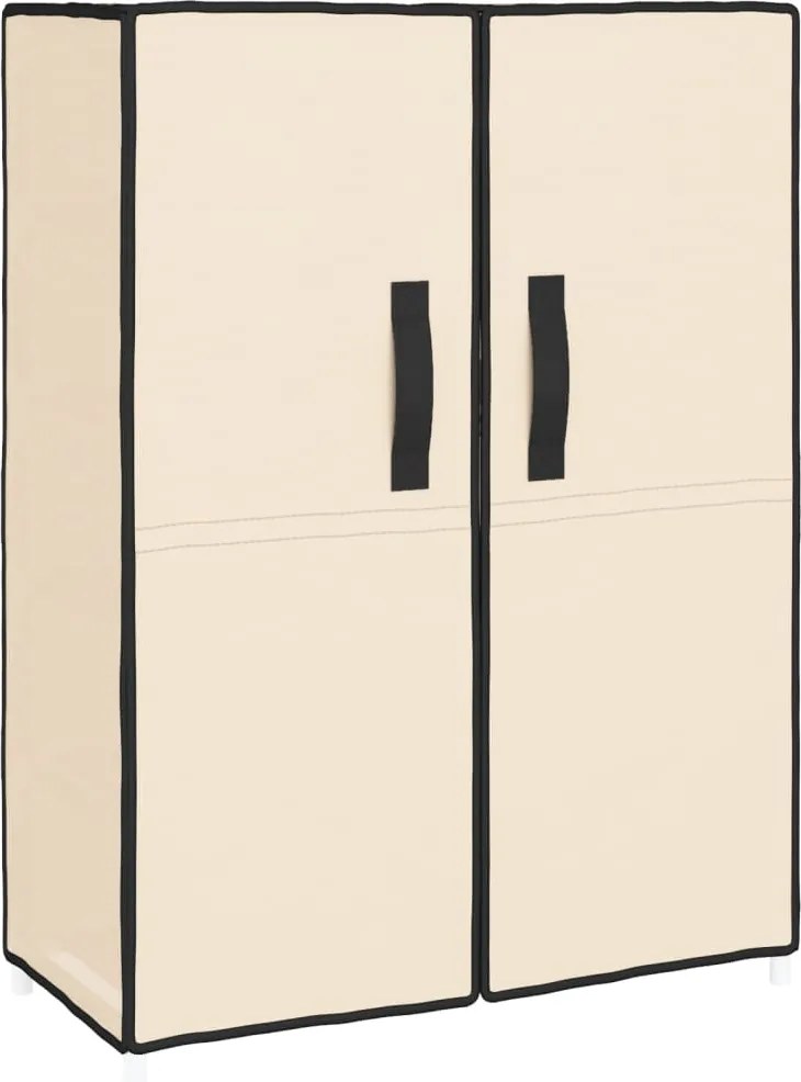 vidaXL krémszínű szövet cipősszekrény 60 x 28 x 90 cm