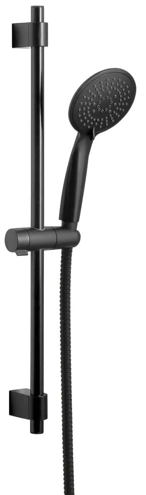 Fekete rozsdamentes acél zuhanyszett 66 cm Young – Wenko