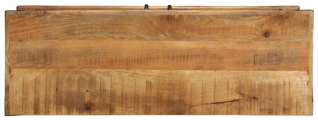 Cipőpad 110x38x45 cm Tömör Fa Rusztikus Mangó