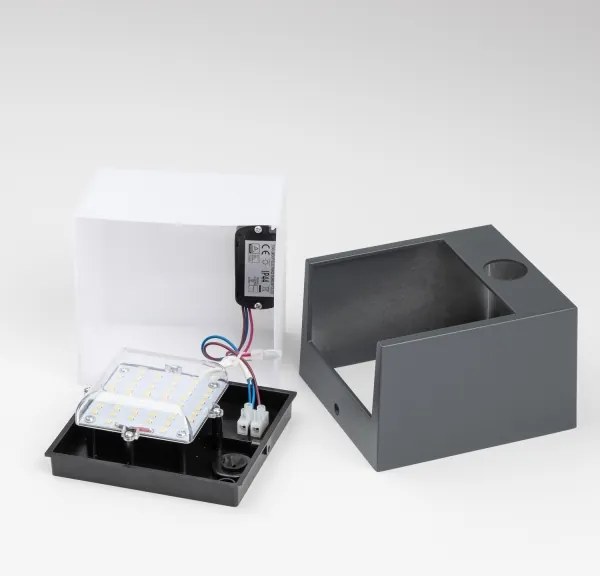 Brilagi-LED kültéri fali lámpa szenzorral TERNI LED/12W/230V antracit IP44