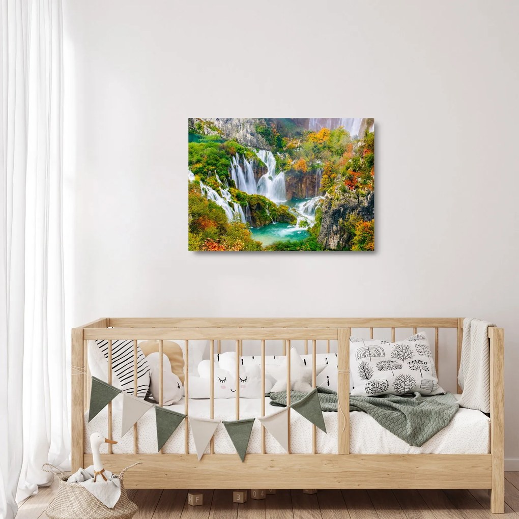 Üveg kép - Plitvicei-tavak Nemzeti Park (70x50 cm)