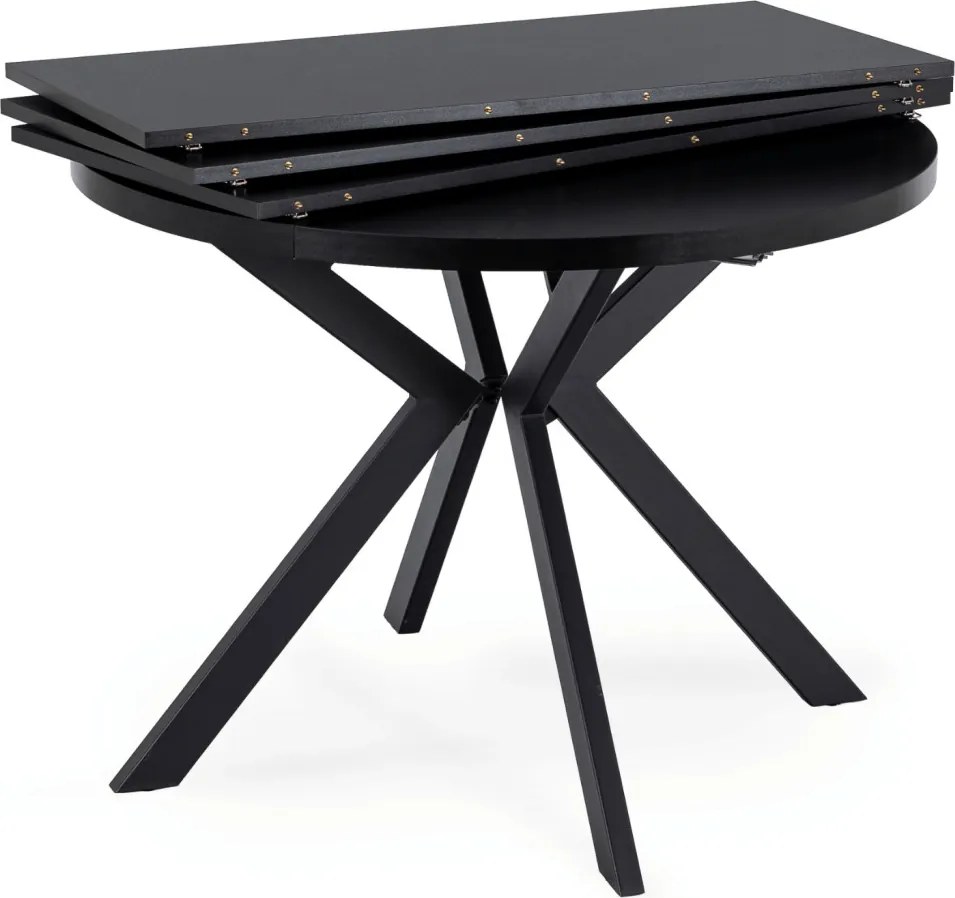 Bővíthető Étkezőasztal Fekete Színben. LUKAS 100-250 cm