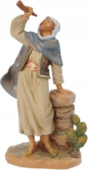 Pásztor szarvval, 19cm magas figurákhoz Eredeti Fontanini Figura