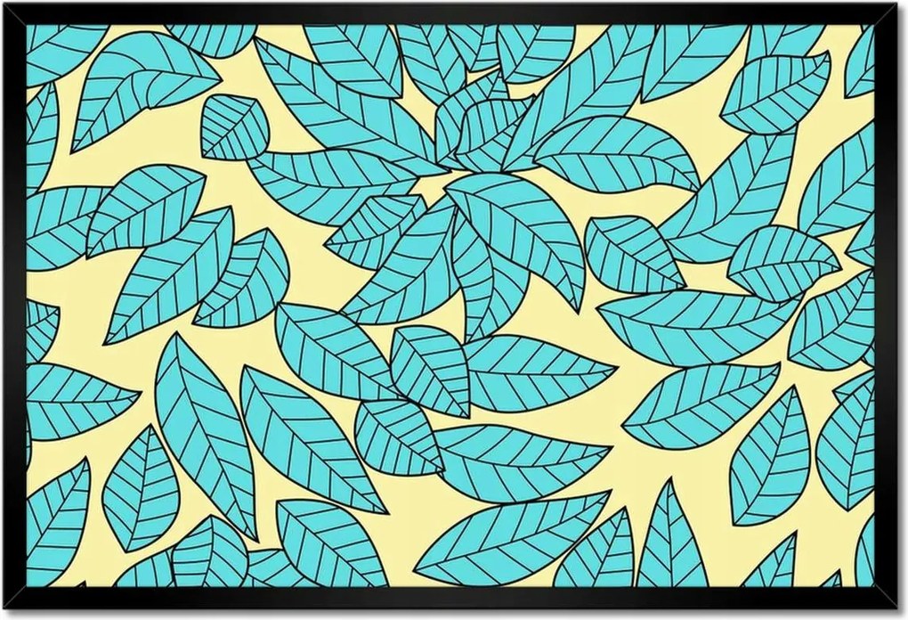 Poszter keretben 60x40 Türkiz levelek Türkiz
