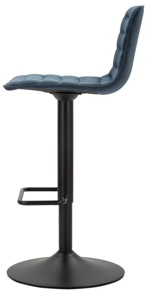 Petróleumkék-fekete állítható magasságú bárszék (ülésmagasság 61 cm) Malia – Mauro Ferretti