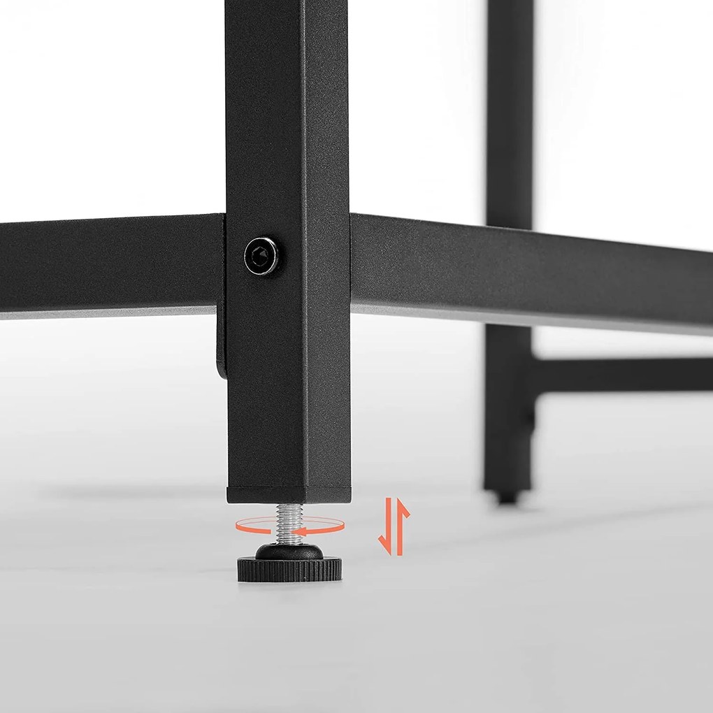 Íróasztal, számítógépes asztal, kis irodai asztal 120x60 cm, rusztikus barna/fekete