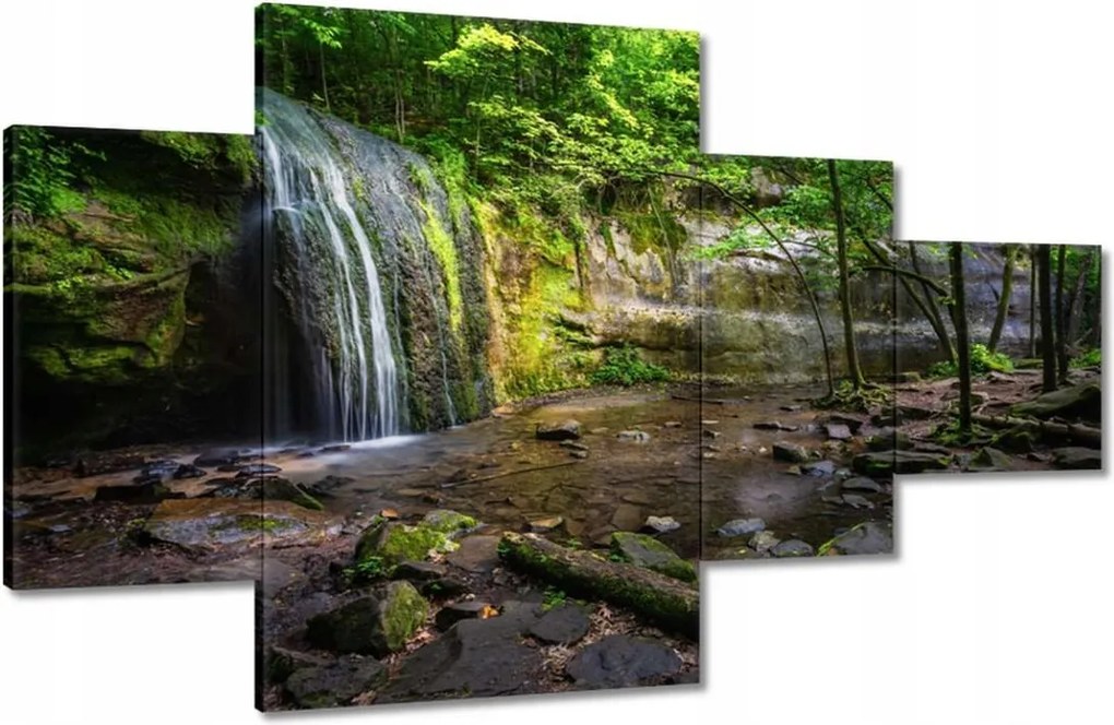 Vászonkép 130x80 Trópusi erdő vízesés