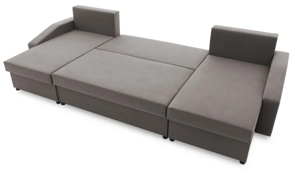 Sparta Plus sarokkanapé, szövet anyag, univerzális oldal, szürke