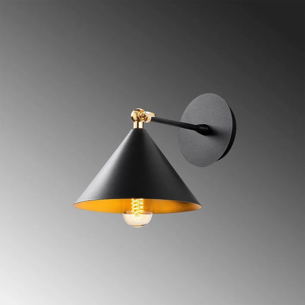 Berceste 185BLACK-A fekete fém falilámpa