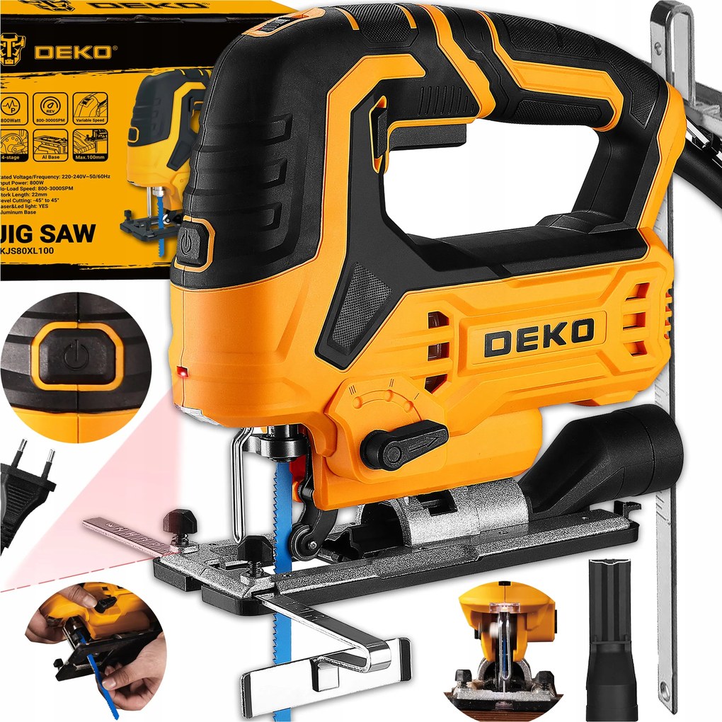 Szúrófűrész Favágó Fűrész Fém Ipari 800W Erős Deko