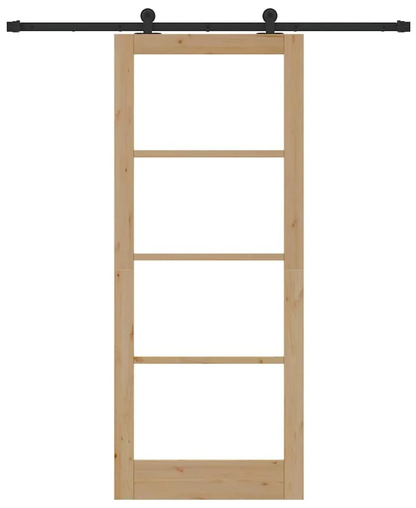 Csúszóajtó ORKDAL Barna 86 x 211 cm Fa és fém