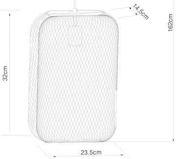 Lucide 78392/01/30 - Csillár zsinóron MESH 1xE27/60W/230V fekete