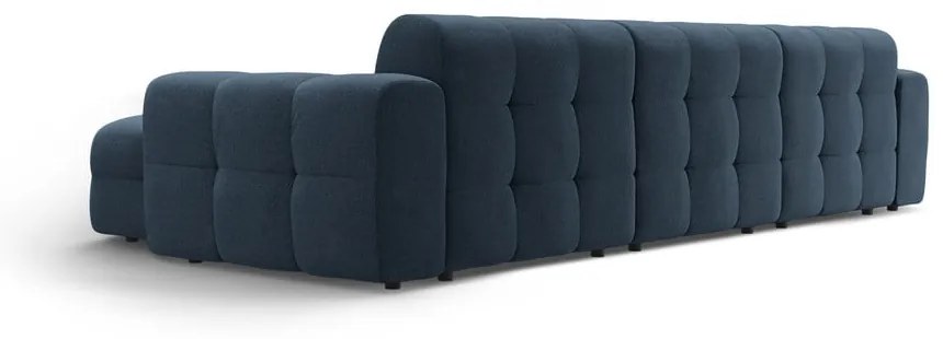 Sötétkék sarokkanapé (jobb oldali-heverő résszel) Kendal – Micadoni