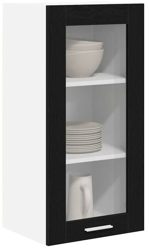 Függő szekrény Riga 2 pcs Fekete tölgy 40 x 31 x 80 cm Faanyag