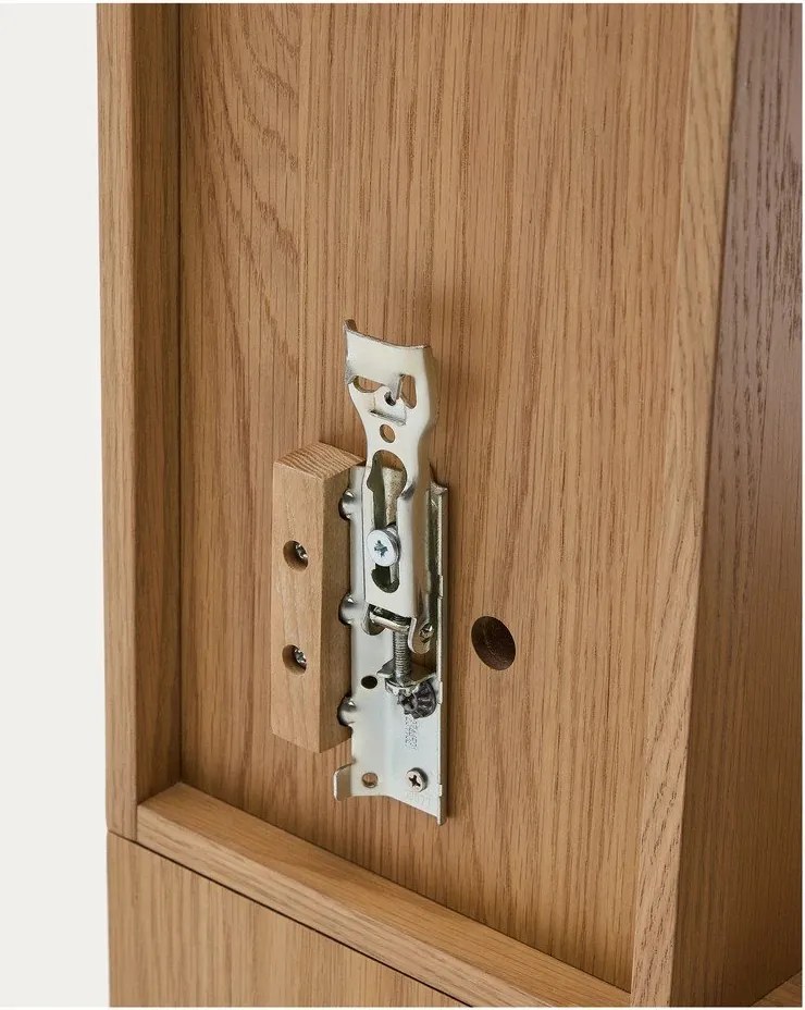 Natúr színű moduláris polcrendszer tölgyfa dekorral 80x80x25 cm Ina – Kave Home