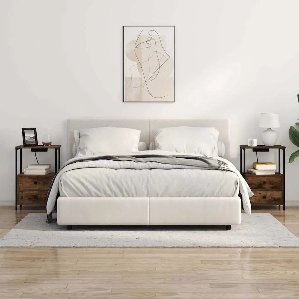 Éjjeliszekrény 2 pcs Füstölt tölgy 40 x 31 x 60 cm Faanyag