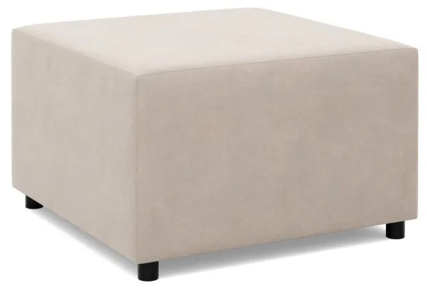 Zeus puff, bársony, 70x70, bézs