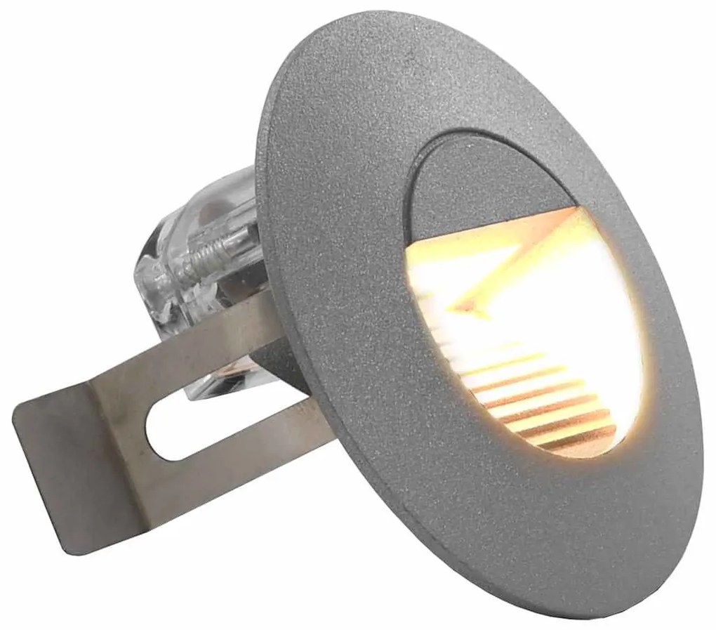 6 darab kör alakú ezüst kültéri LED falilámpa 5 W